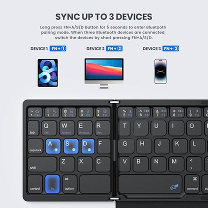 Foldable Bluetooth Keyboard لوحة مفاتيح بلوتوث قابلة للطي
